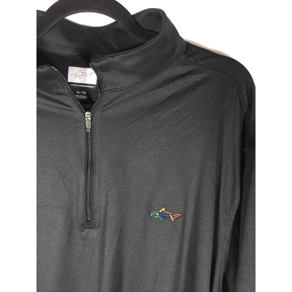 Greg Norman Mens Black Mock Neck Long Sleeve 1/4 Zip Golf Pullover Size XL - Picture 4 of 8